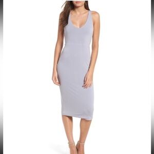 Leith sleek knit midi dress